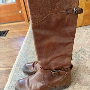 Brown Leather Frye Riding Boots